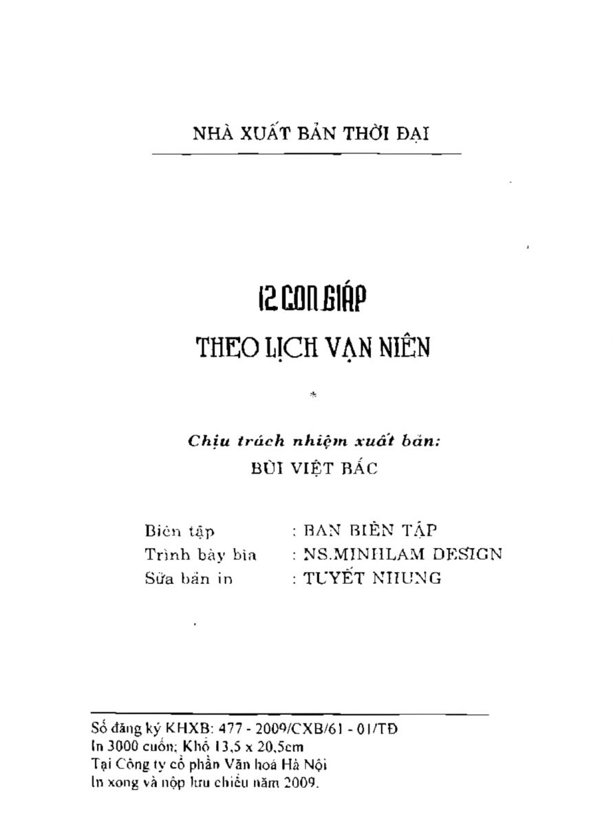 Lịch vạn niên 12 con giáp - 2