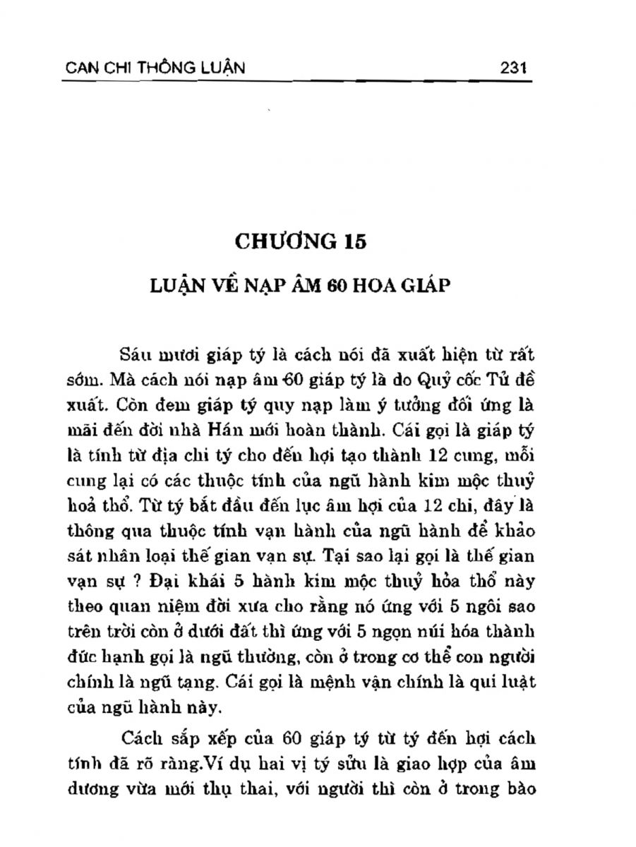 Can Chi Thông Luận - 231