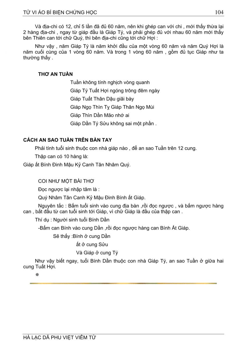 Tử Vi Ảo Bí Biện Chứng Học - 104