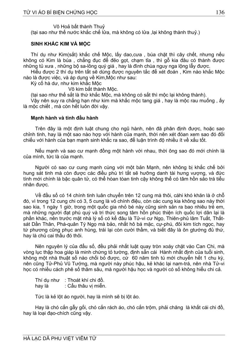 Tử Vi Ảo Bí Biện Chứng Học - 136