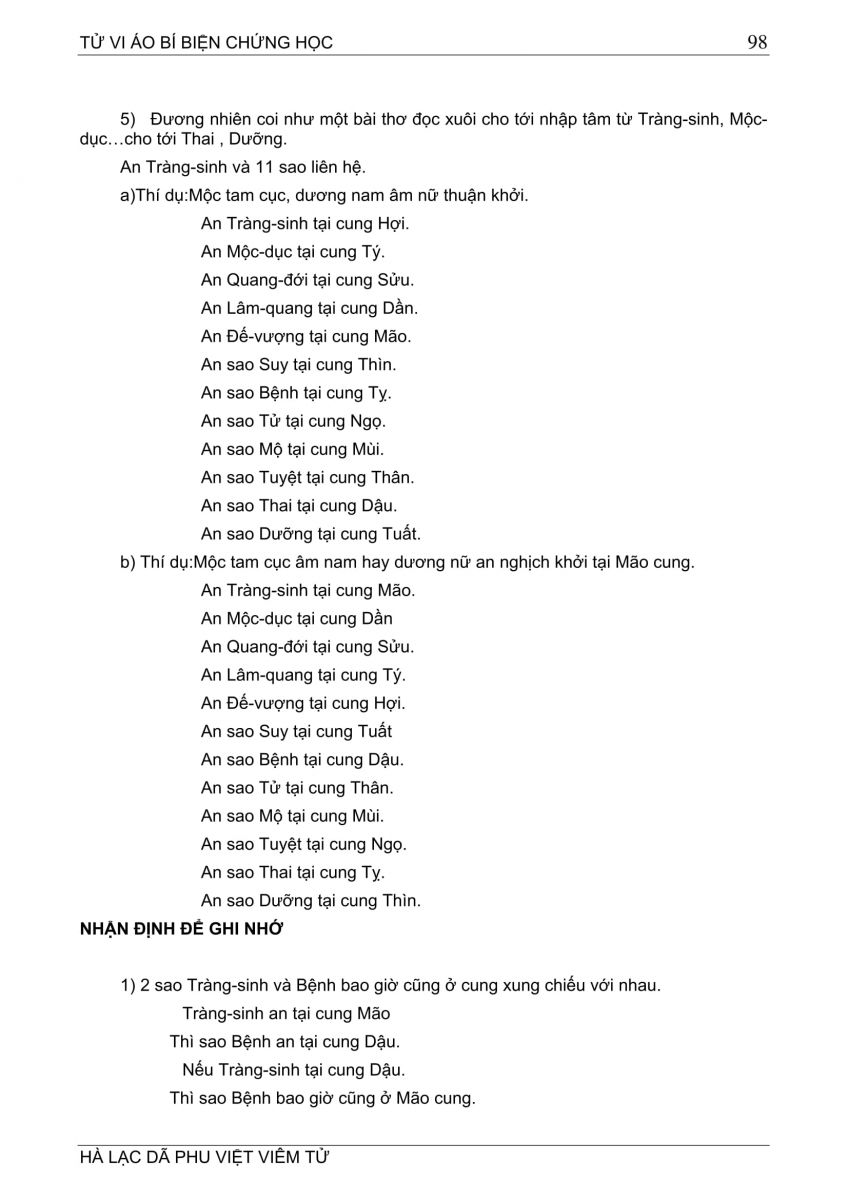 Tử Vi Ảo Bí Biện Chứng Học - 98