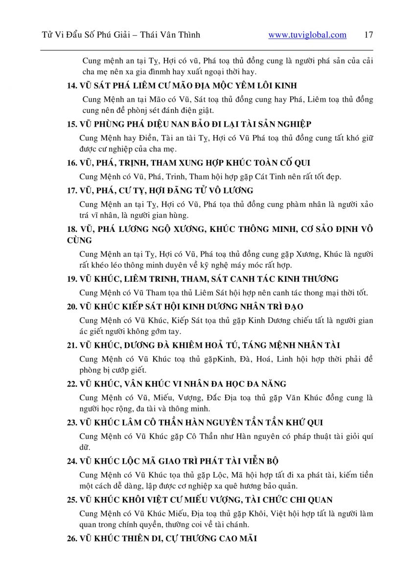Tử Vi Đẩu Số Phú Giải - 17