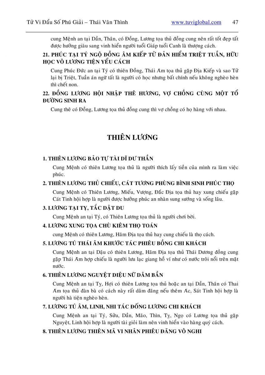 Tử Vi Đẩu Số Phú Giải - 47