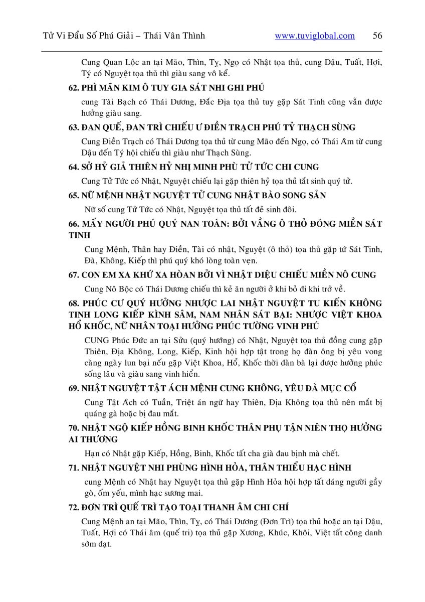 Tử Vi Đẩu Số Phú Giải - 56
