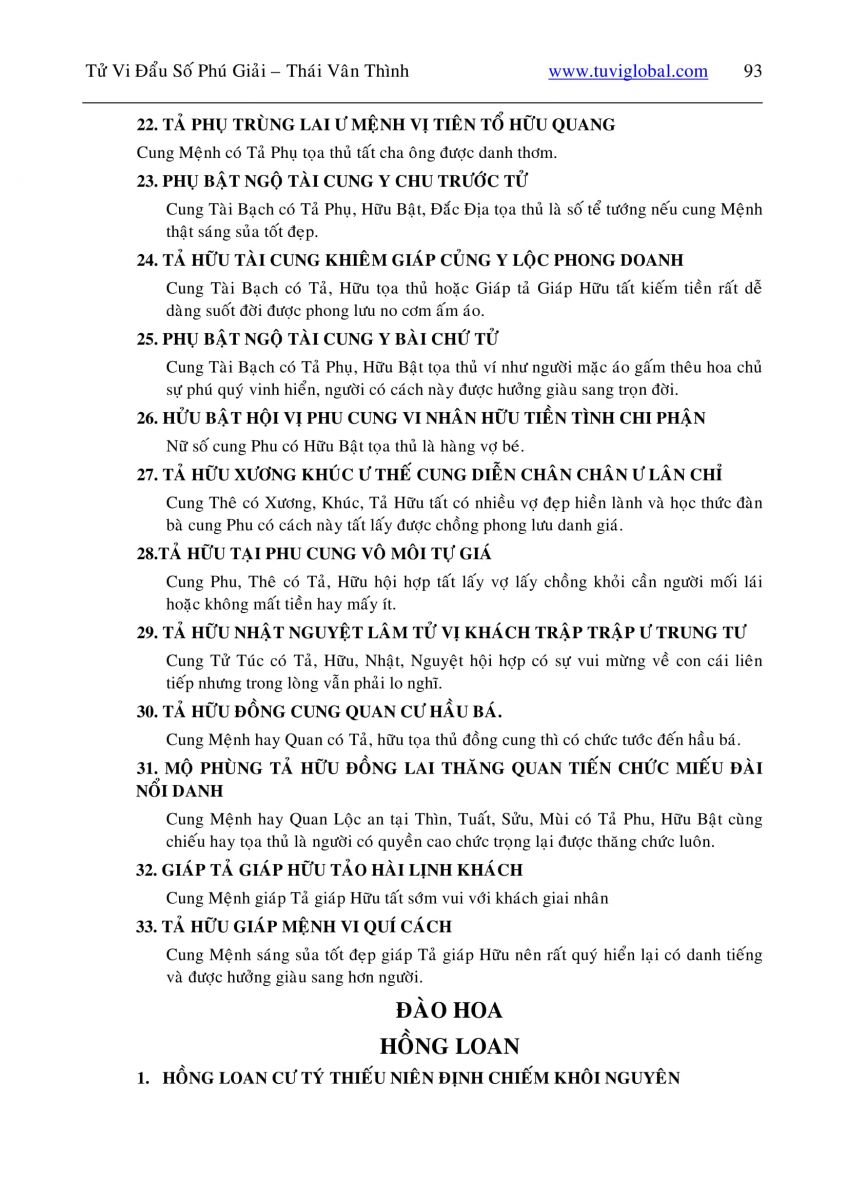 Tử Vi Đẩu Số Phú Giải - 93
