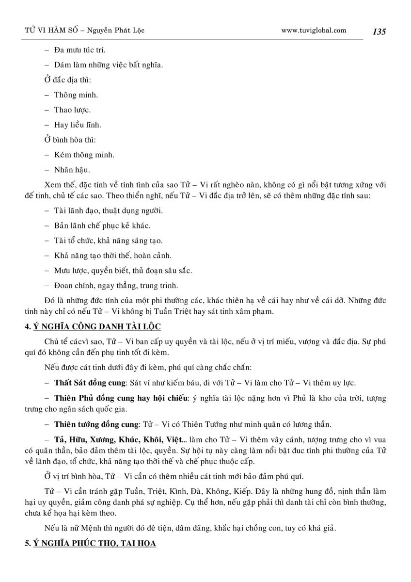 Tử Vi Hàm Số - 135