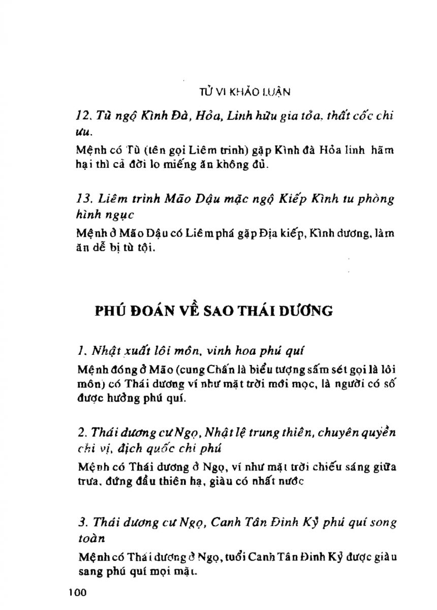 Tử Vi Khảo Luận - 100