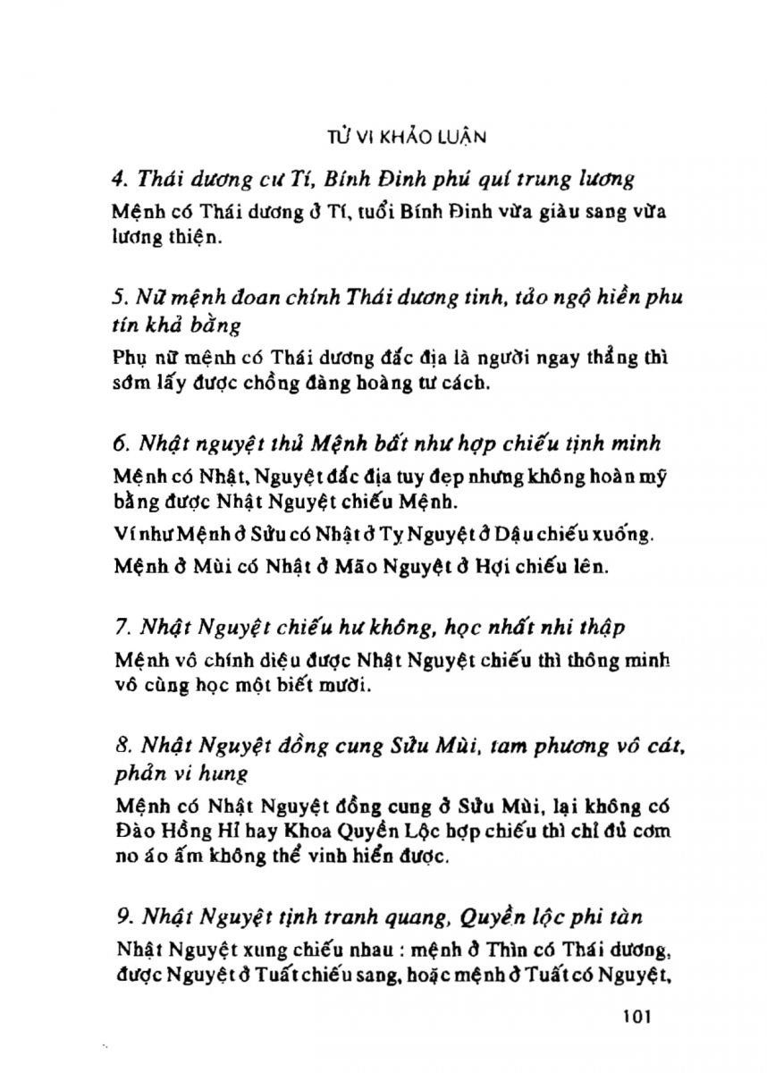 Tử Vi Khảo Luận - 101