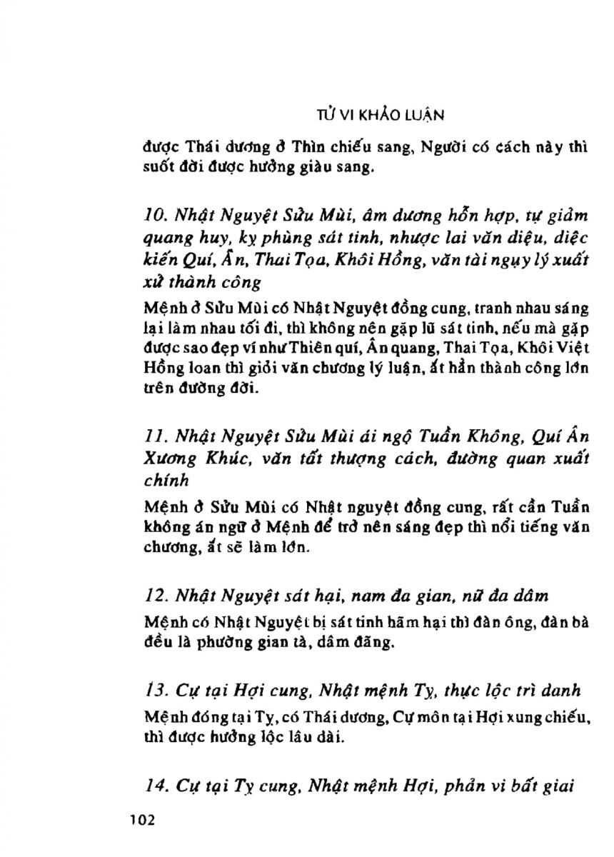 Tử Vi Khảo Luận - 102