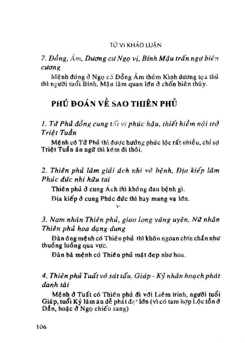 Tử Vi Khảo Luận - 106