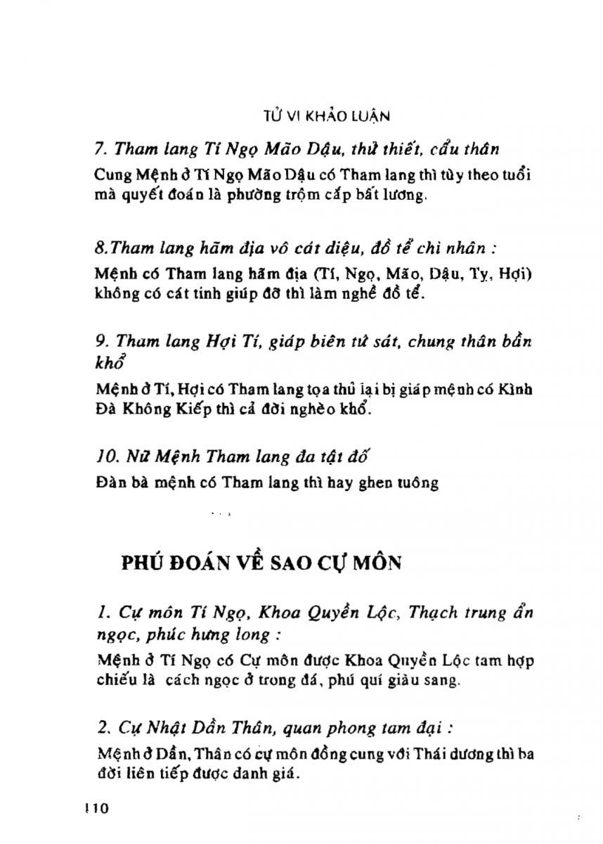 Tử Vi Khảo Luận - 110