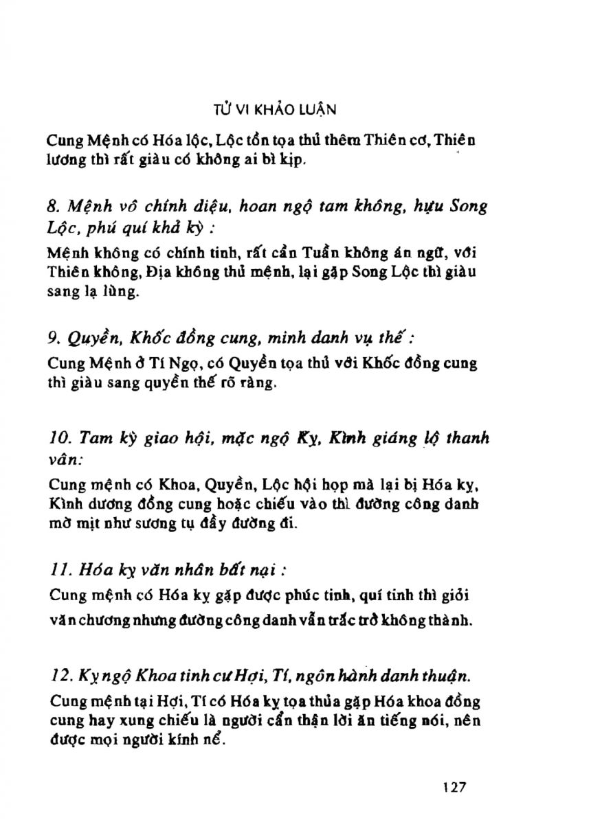 Tử Vi Khảo Luận - 127