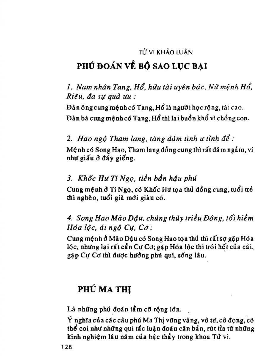 Tử Vi Khảo Luận - 128
