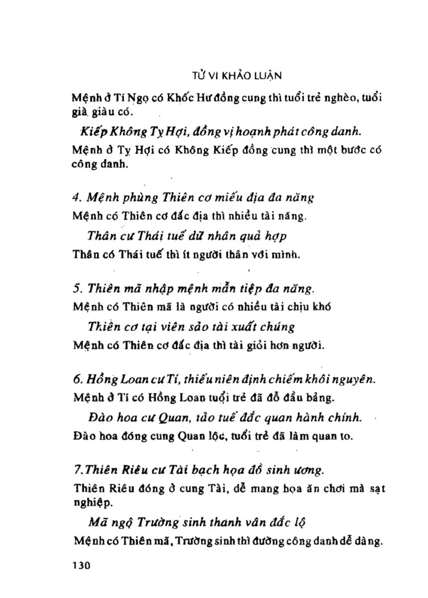 Tử Vi Khảo Luận - 130