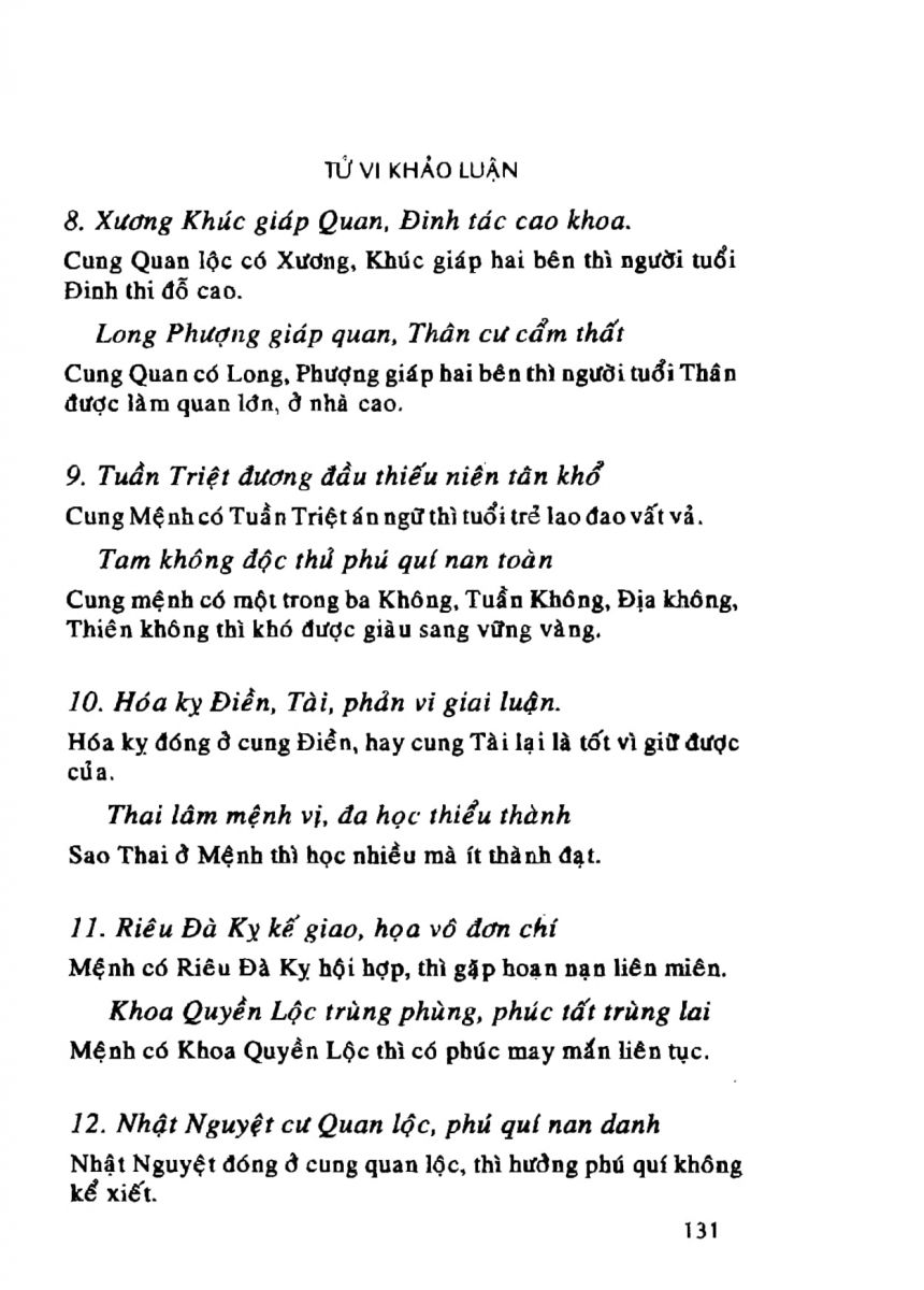 Tử Vi Khảo Luận - 131