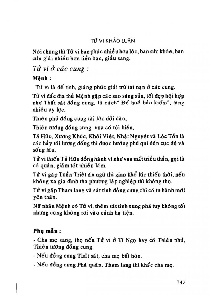 Tử Vi Khảo Luận - 147