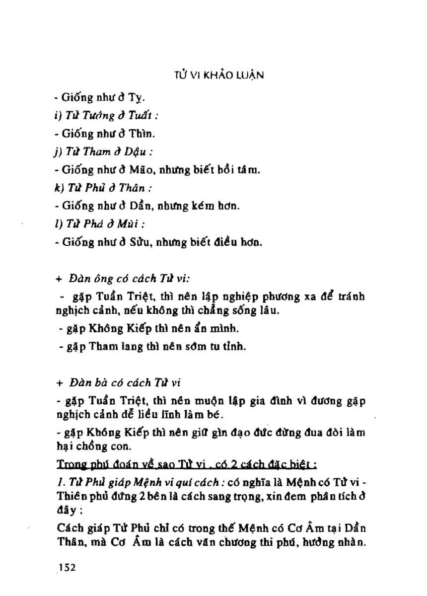 Tử Vi Khảo Luận - 152