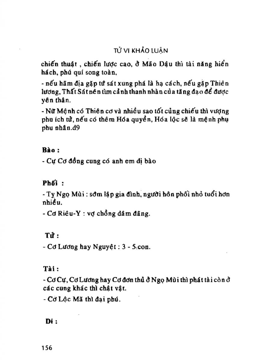 Tử Vi Khảo Luận - 156