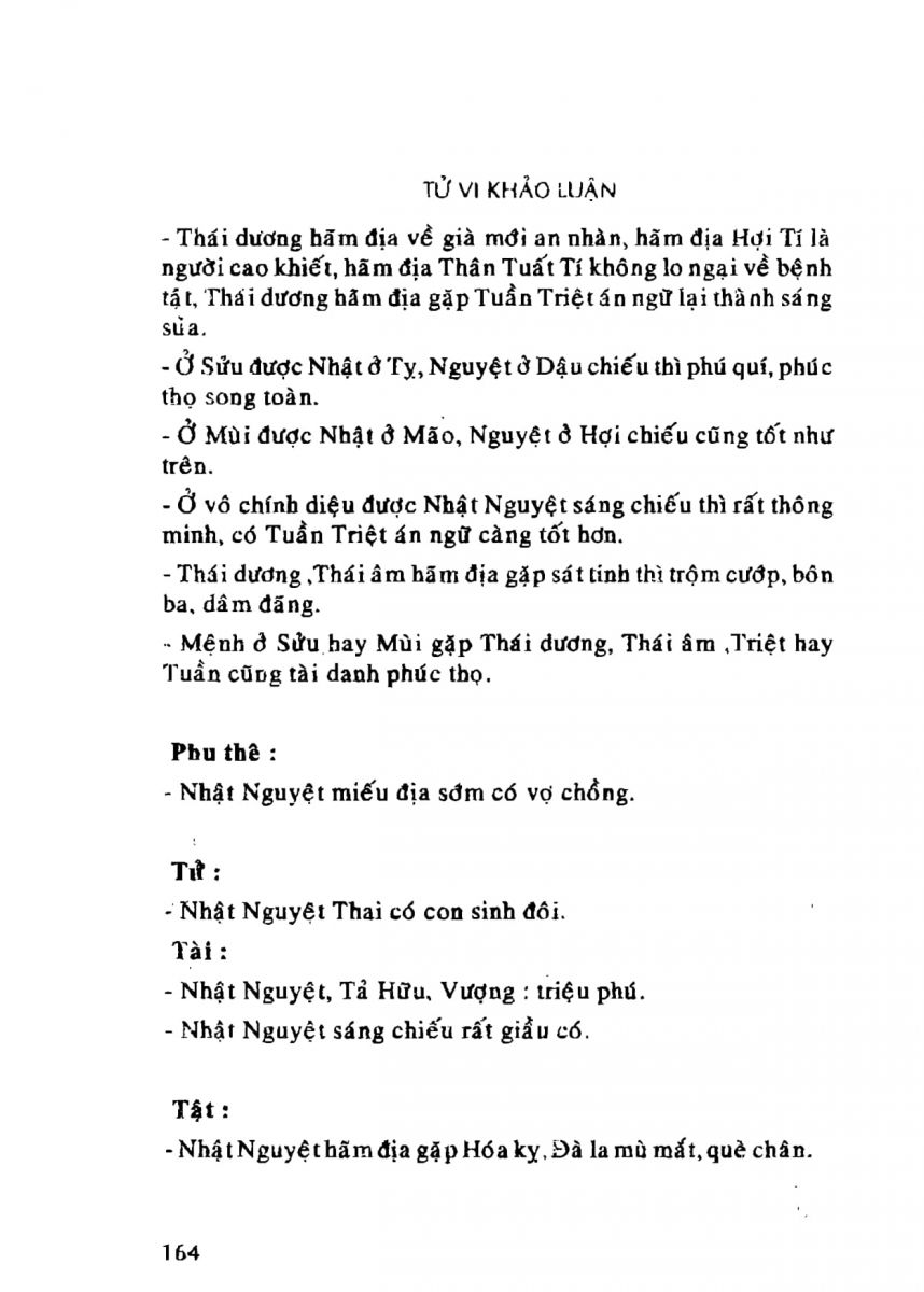 Tử Vi Khảo Luận - 164