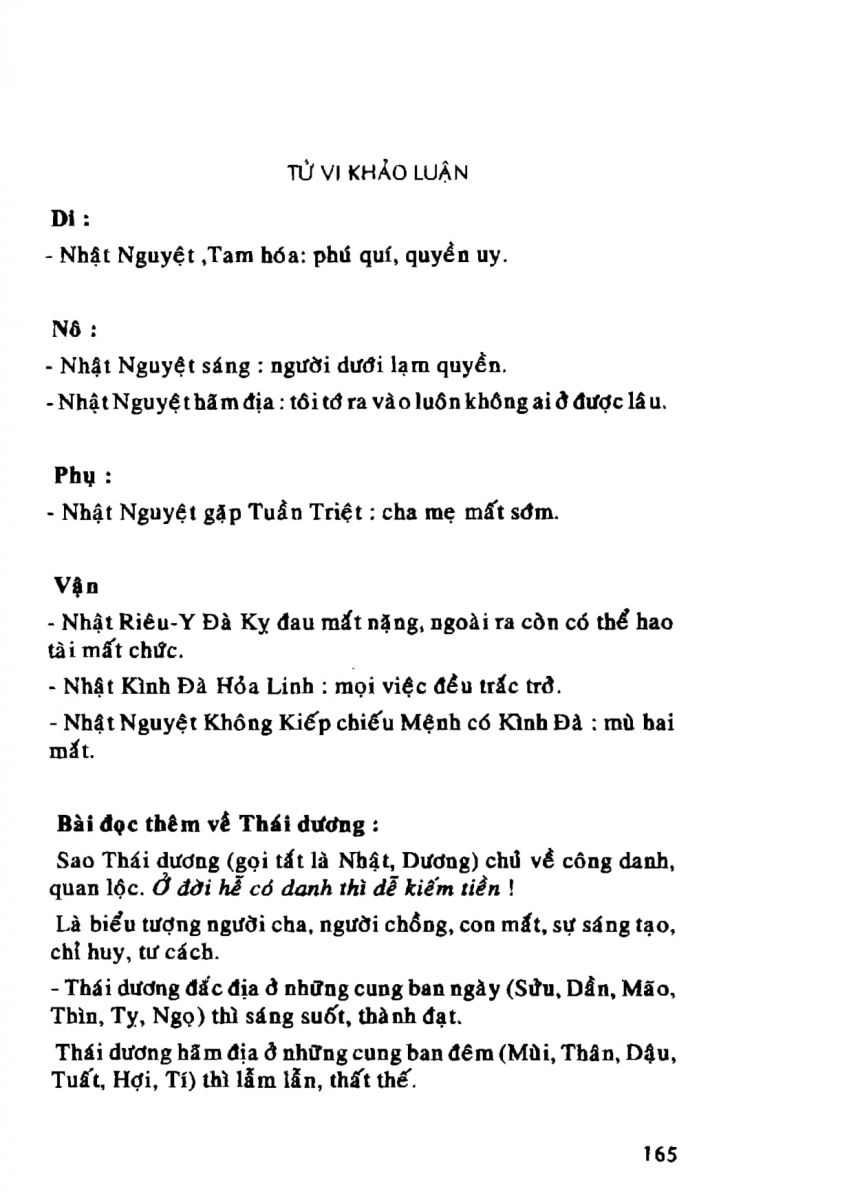 Tử Vi Khảo Luận - 165