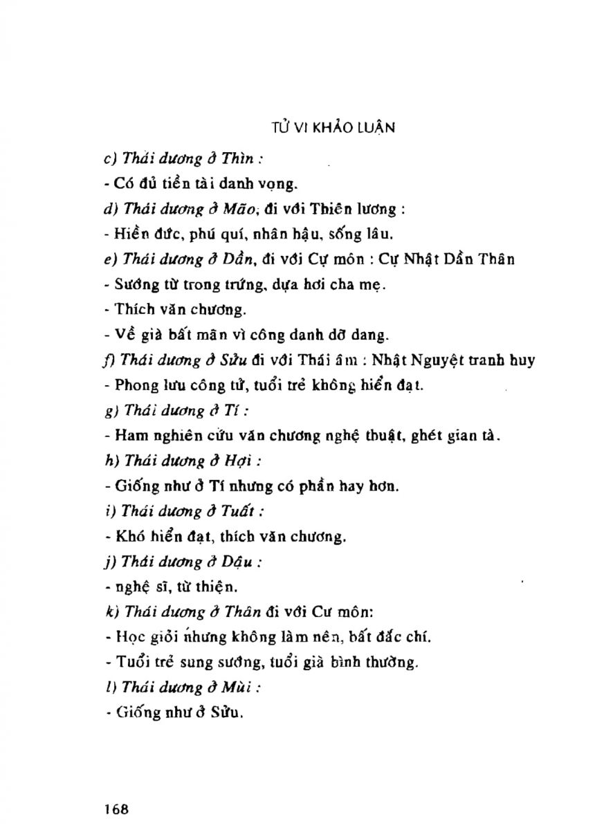 Tử Vi Khảo Luận - 168