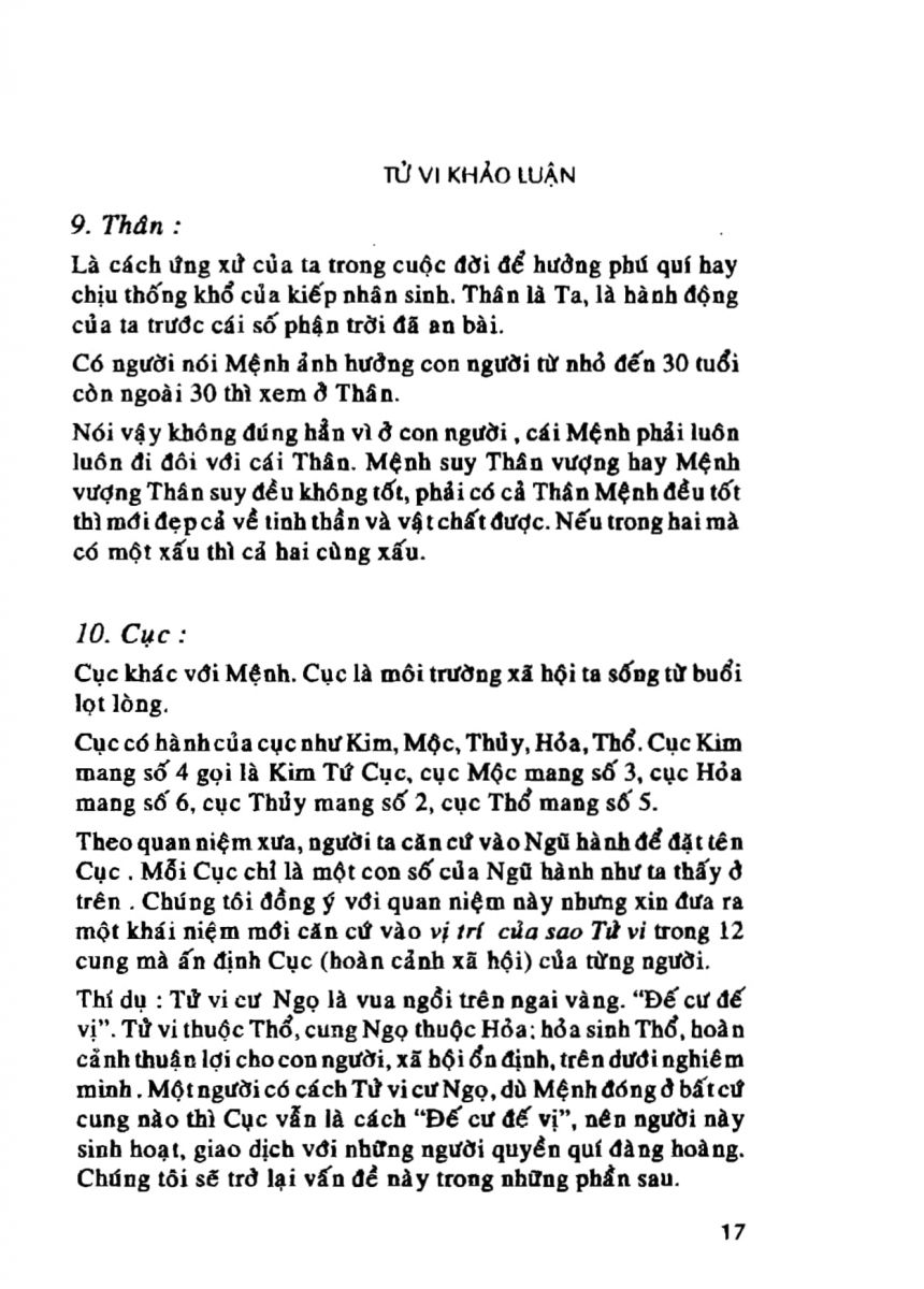 Tử Vi Khảo Luận - 17