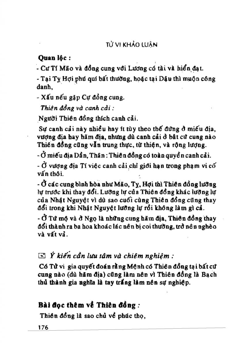 Tử Vi Khảo Luận - 176