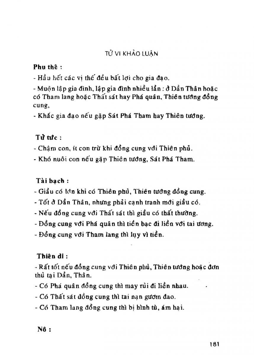 Tử Vi Khảo Luận - 181