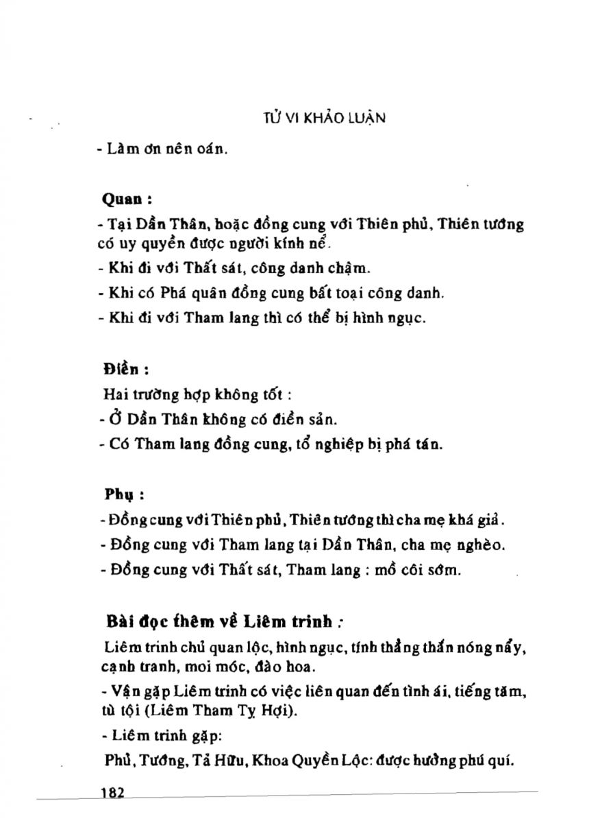 Tử Vi Khảo Luận - 182