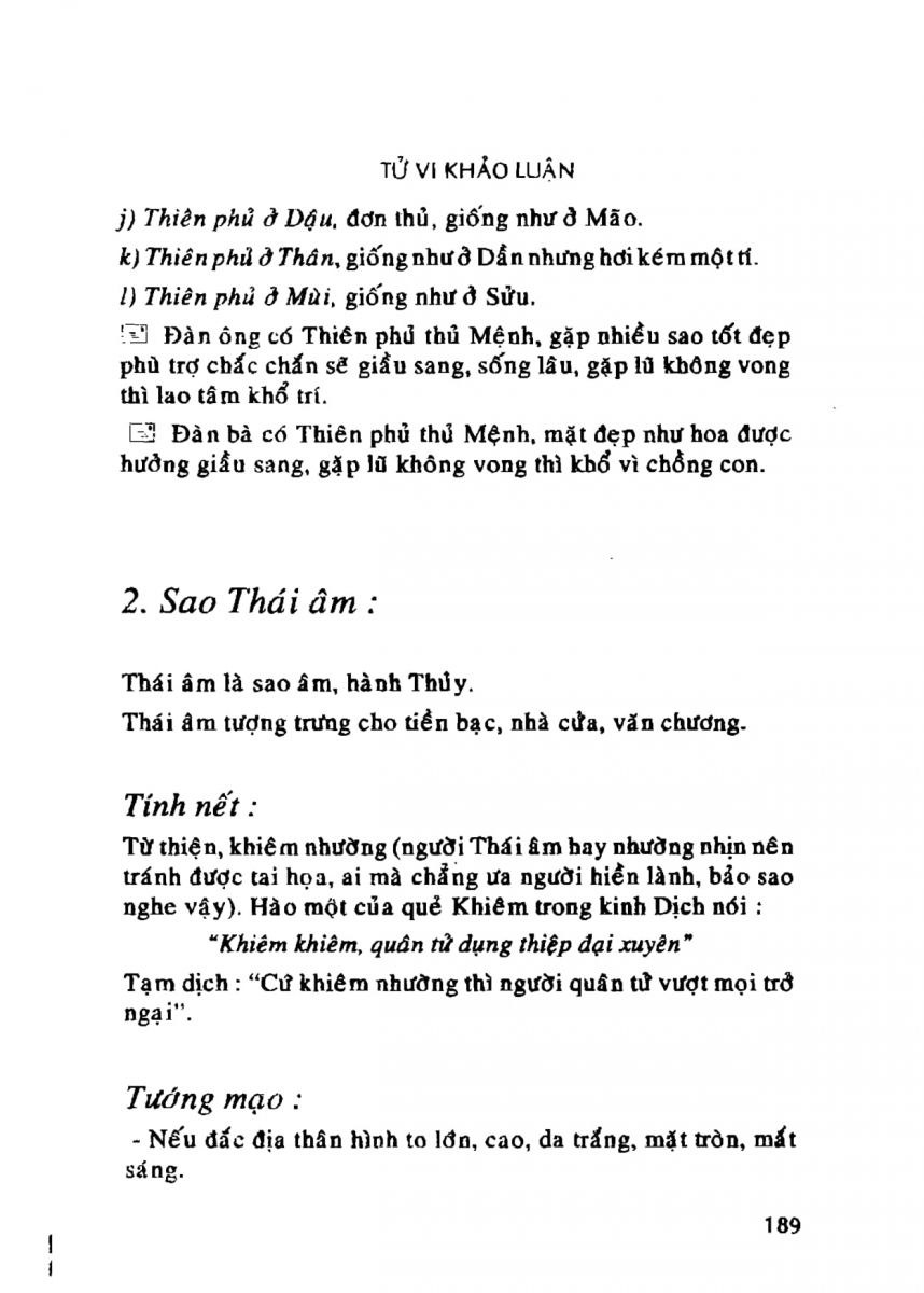 Tử Vi Khảo Luận - 189