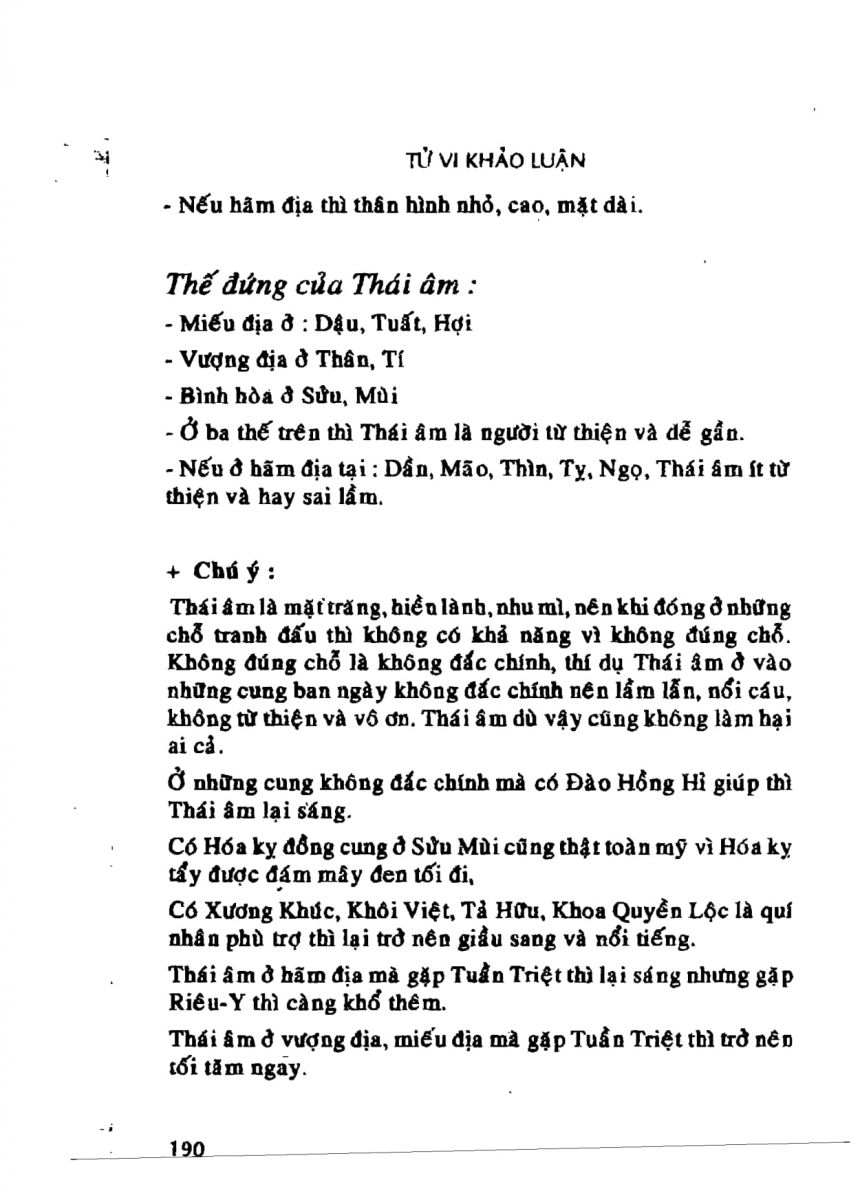 Tử Vi Khảo Luận - 190
