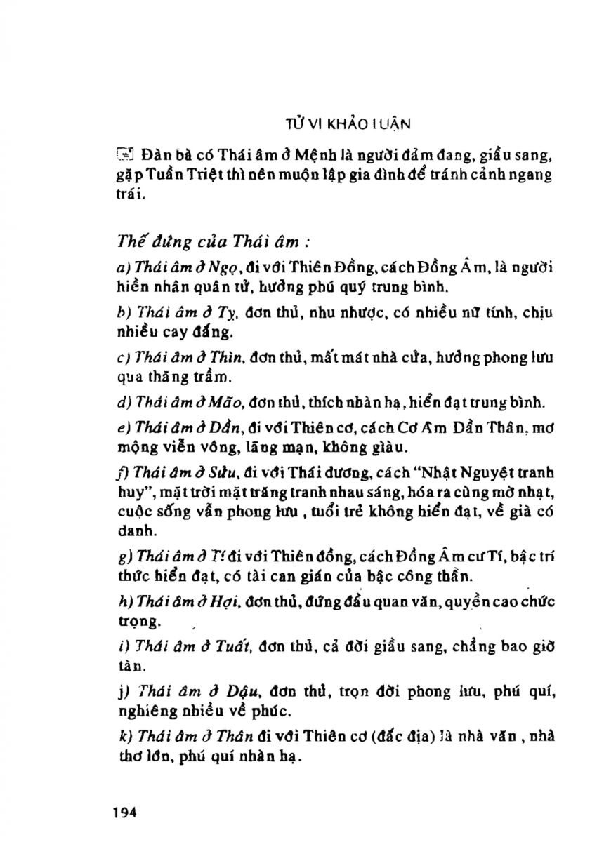 Tử Vi Khảo Luận - 194