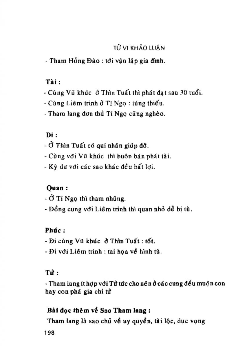 Tử Vi Khảo Luận - 198