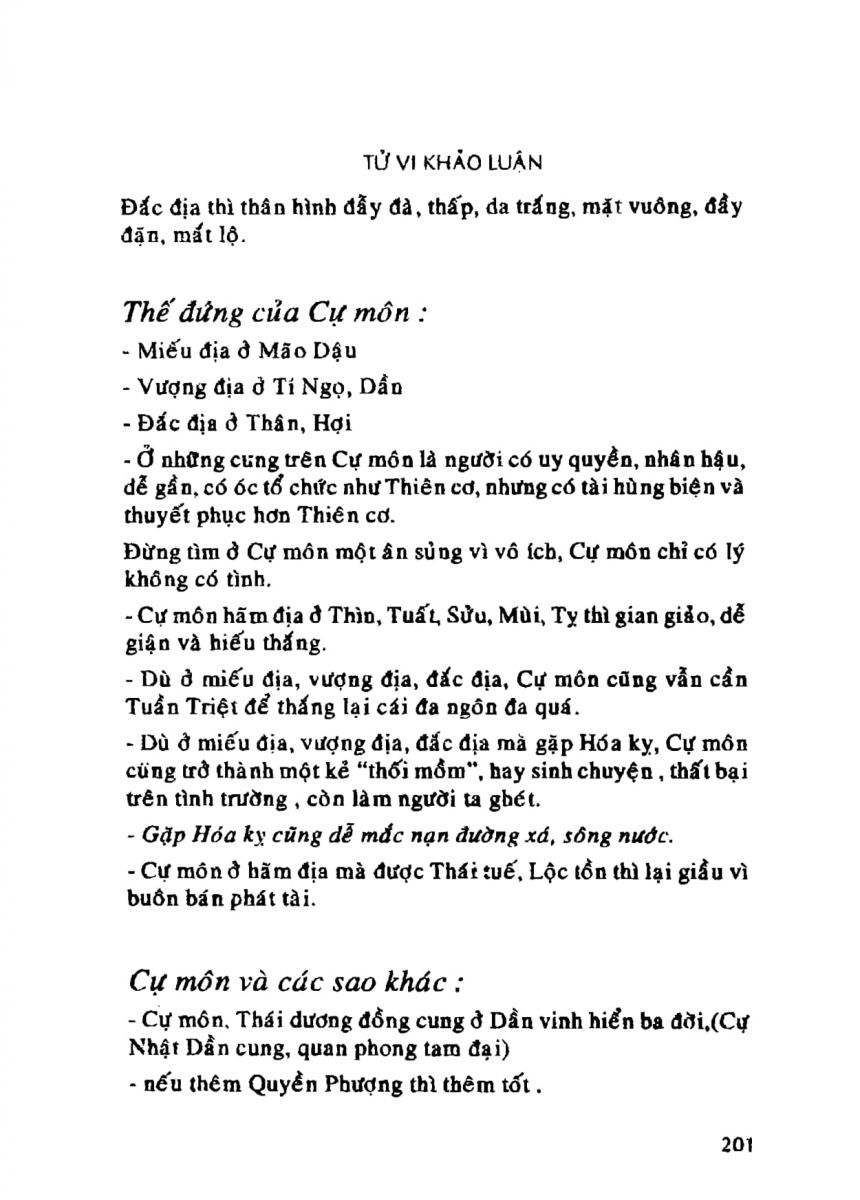 Tử Vi Khảo Luận - 201