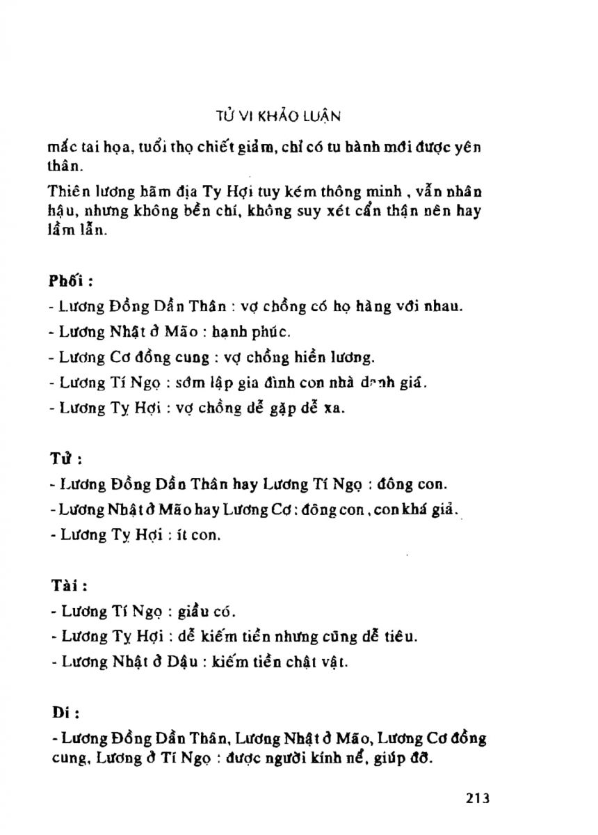 Tử Vi Khảo Luận - 213