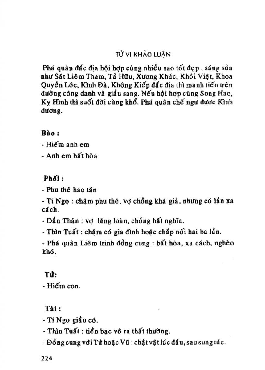 Tử Vi Khảo Luận - 224