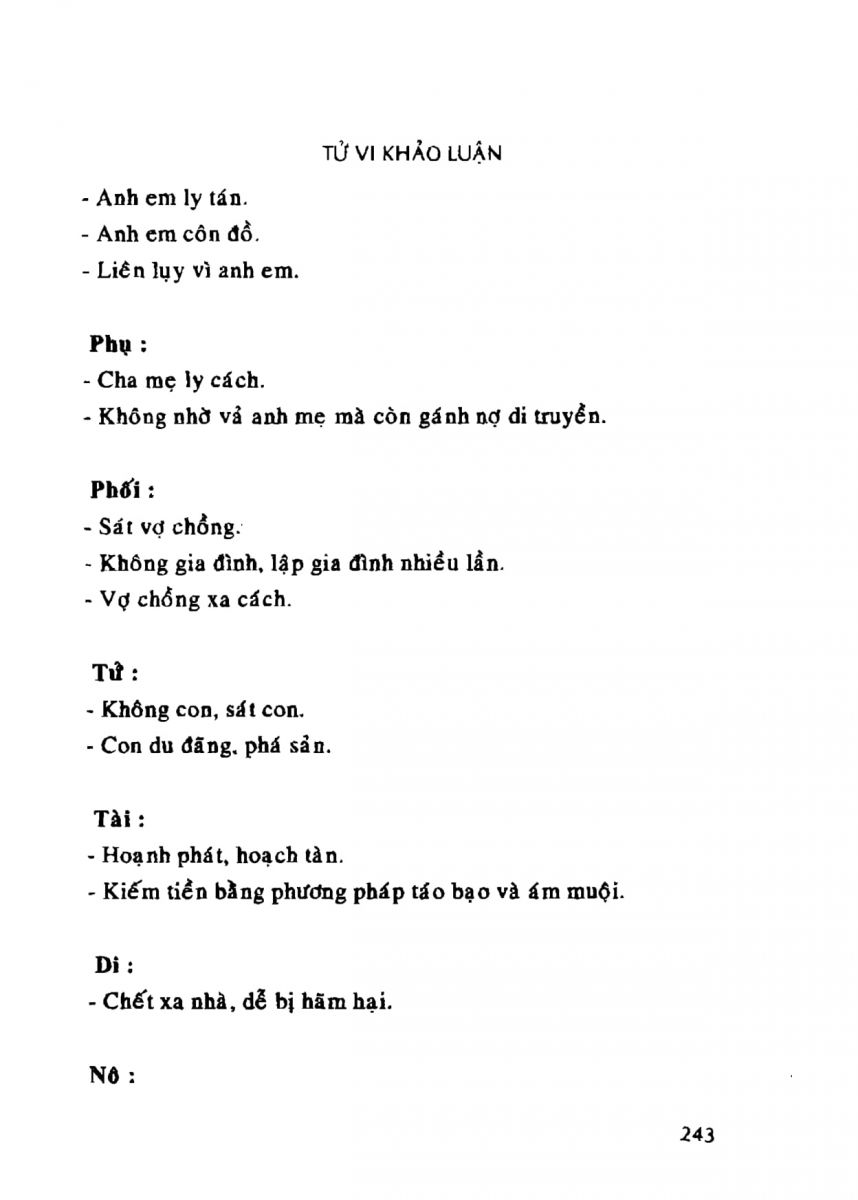 Tử Vi Khảo Luận - 243