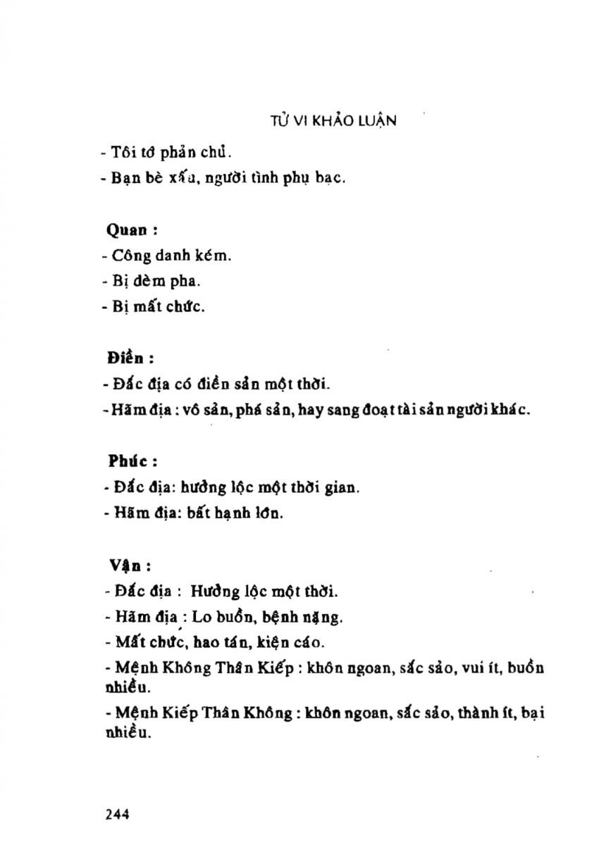 Tử Vi Khảo Luận - 244