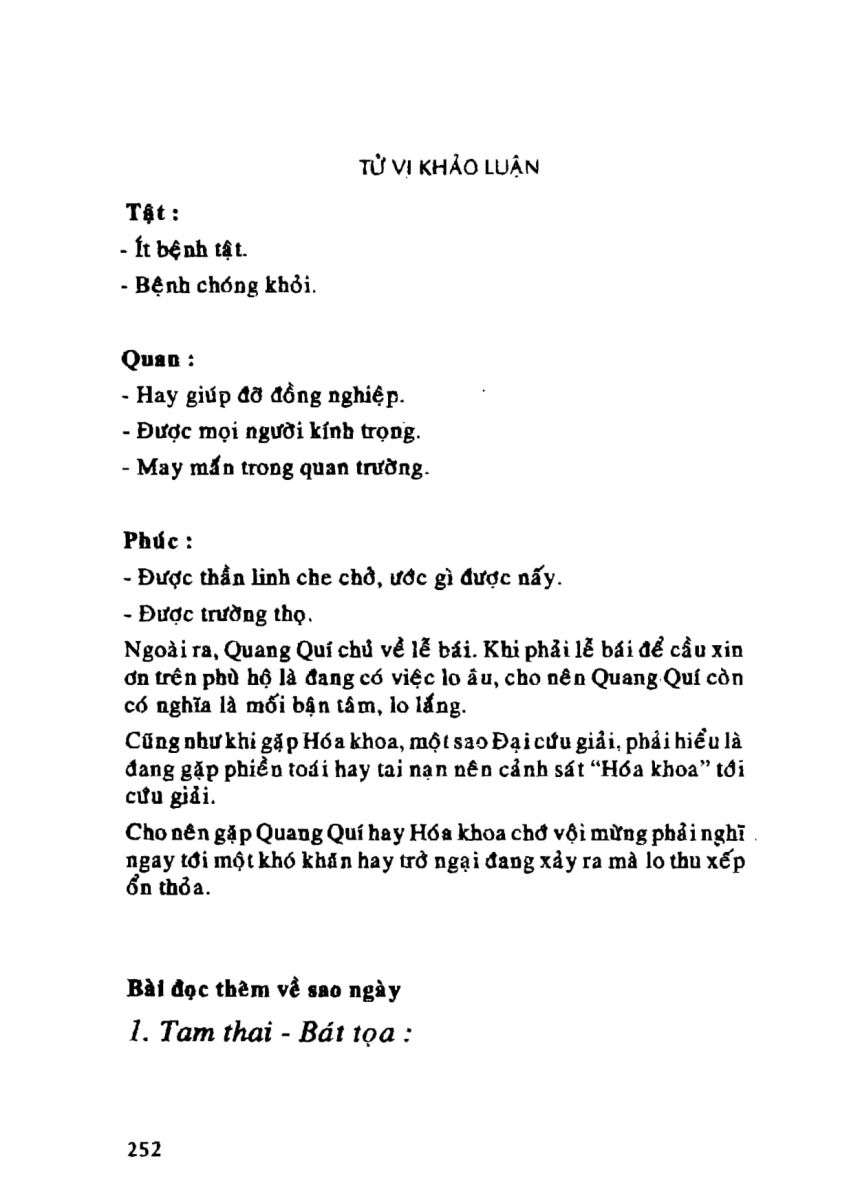 Tử Vi Khảo Luận - 252