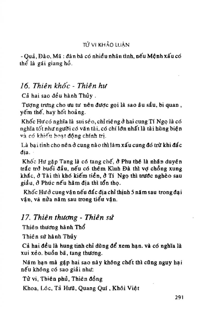 Tử Vi Khảo Luận - 291