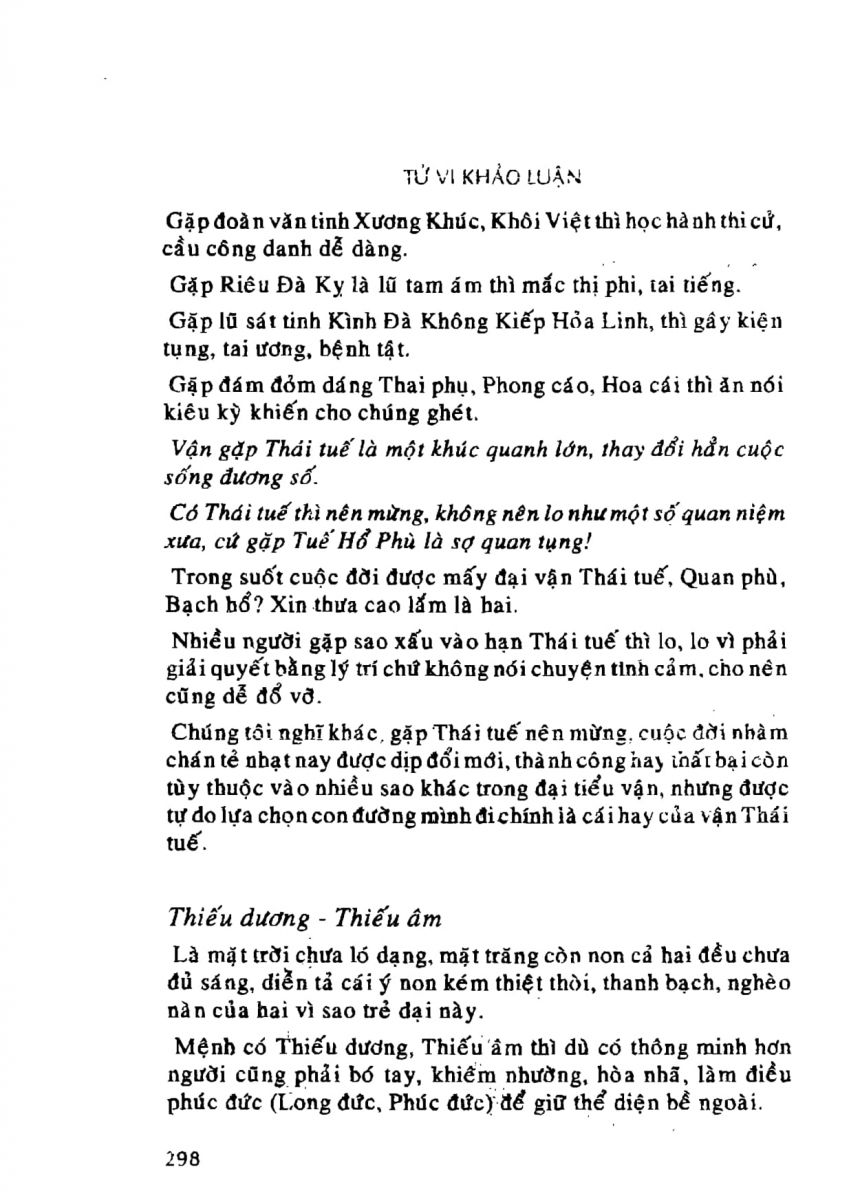Tử Vi Khảo Luận - 298