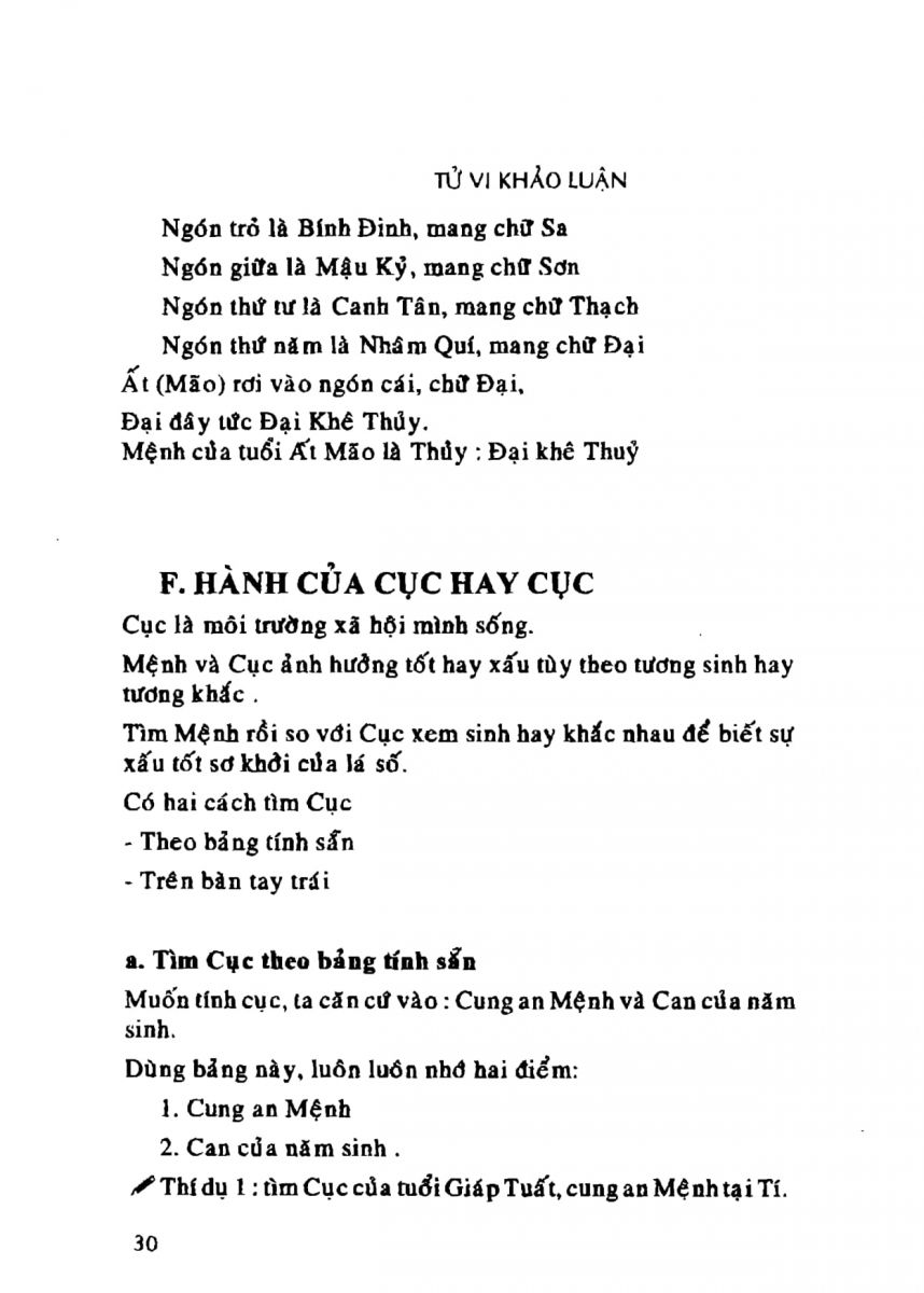 Tử Vi Khảo Luận - 30