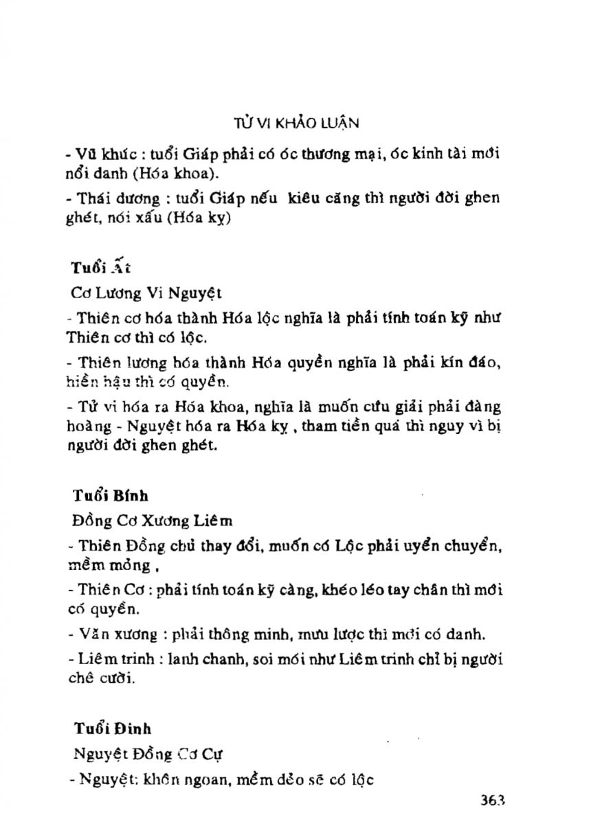 Tử Vi Khảo Luận - 363