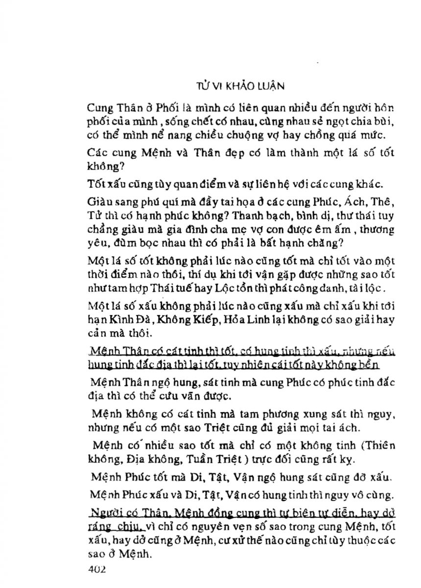 Tử Vi Khảo Luận - 402