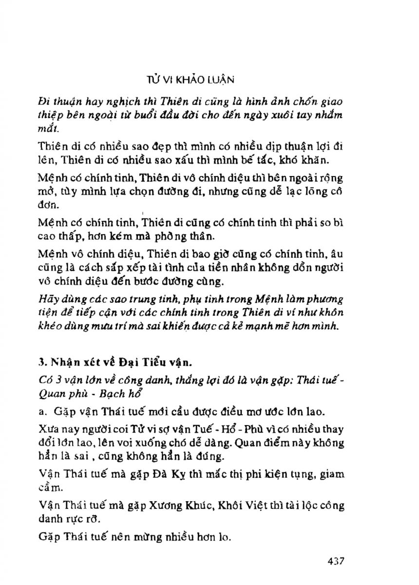 Tử Vi Khảo Luận - 437