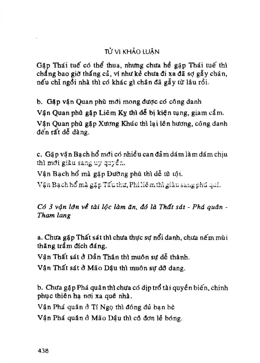 Tử Vi Khảo Luận - 438