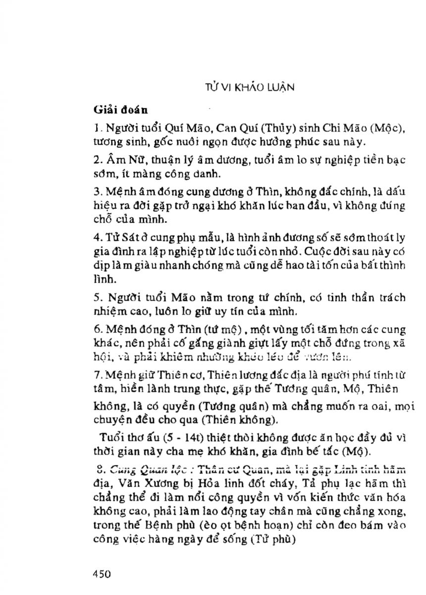 Tử Vi Khảo Luận - 450
