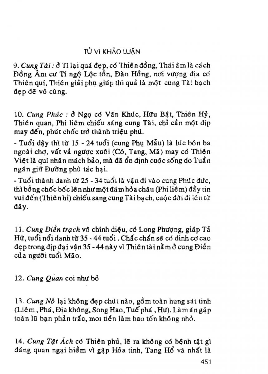 Tử Vi Khảo Luận - 451