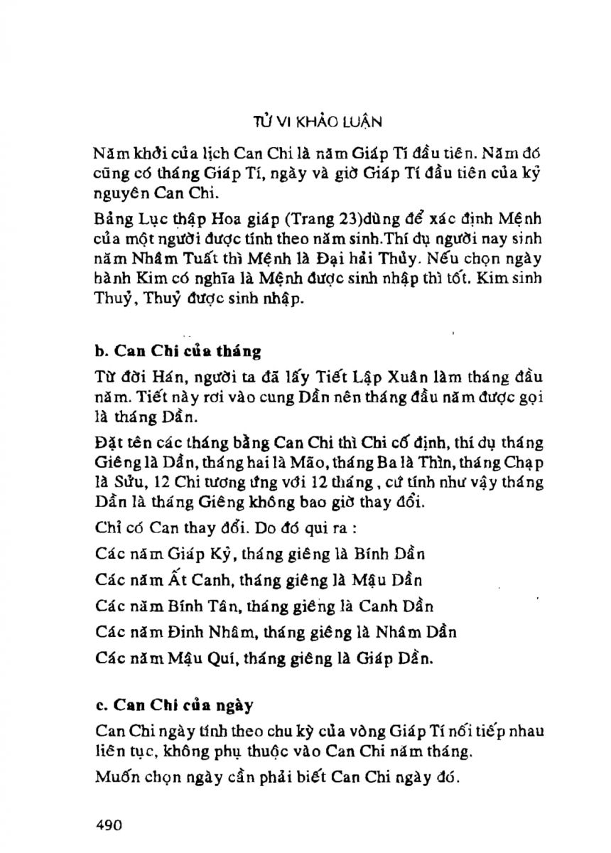 Tử Vi Khảo Luận - 490