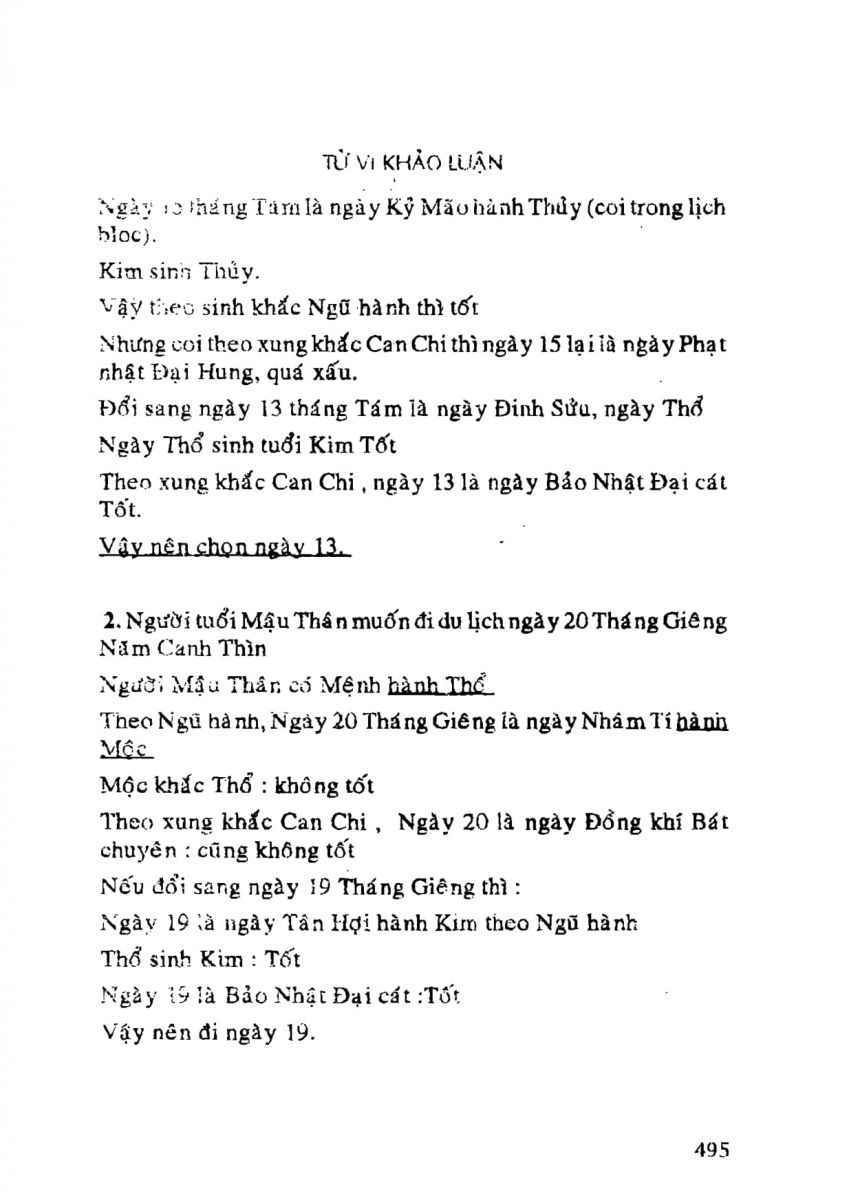 Tử Vi Khảo Luận - 495